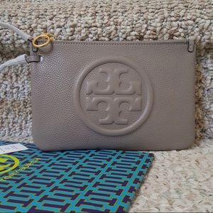 Tory Burch Grey Wristlet